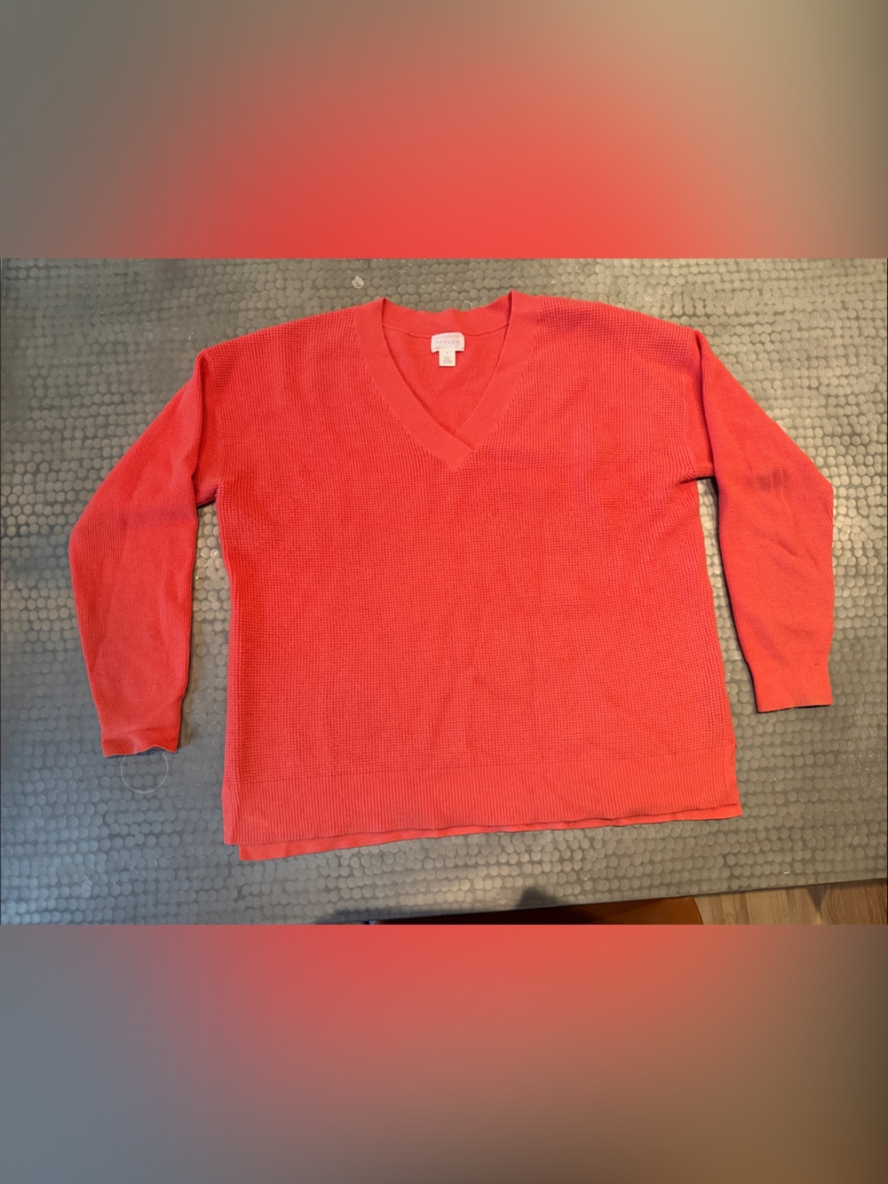 Caslon Coral V-Neck Women's Sweater